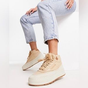 [Reebok] Club C Geo mid leather sneakers size 7